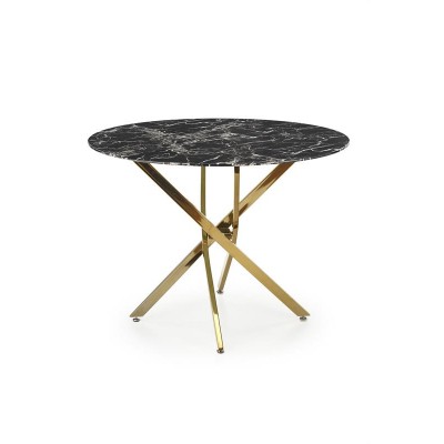 Стол обеденный HALMAR RAYMOND 2 черный мрамор/золотой 100